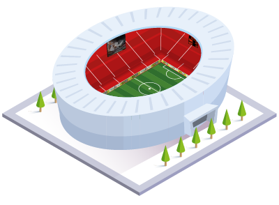 Profesionalios švieslentės sporto salėms ir arenoms infrastructure-stadium